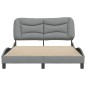 vidaXL Estructura de cama con cabecero de tela gris claro 120x200 cm vidaXL Estructura de cama con cabecero de tela gris claro 120x200 cm