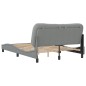 vidaXL Estructura de cama con cabecero de tela gris claro 120x200 cm vidaXL Estructura de cama con cabecero de tela gris claro 120x200 cm