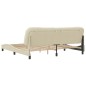 vidaXL Estructura de cama con cabecero de tela color crema 200x200 cm vidaXL Estructura de cama con cabecero de tela color crema 200x200 cm