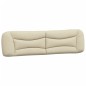vidaXL Estructura de cama con cabecero de tela color crema 200x200 cm vidaXL Estructura de cama con cabecero de tela color crema 200x200 cm