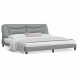 vidaXL Estructura de cama con cabecero de tela gris claro 200x200 cm vidaXL Estructura de cama con cabecero de tela gris claro 200x200 cm