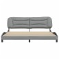 vidaXL Estructura de cama con cabecero de tela gris claro 200x200 cm vidaXL Estructura de cama con cabecero de tela gris claro 200x200 cm