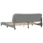 vidaXL Estructura de cama con cabecero de tela gris claro 200x200 cm vidaXL Estructura de cama con cabecero de tela gris claro 200x200 cm