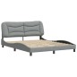 vidaXL Estructura de cama con cabecero tela gris claro 160x200 cm vidaXL Estructura de cama con cabecero tela gris claro 160x200 cm