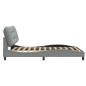 vidaXL Estructura de cama con cabecero tela gris claro 160x200 cm vidaXL Estructura de cama con cabecero tela gris claro 160x200 cm