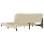 vidaXL Estructura de cama con cabecero de tela color crema 180x200 cm vidaXL Estructura de cama con cabecero de tela color crema 180x200 cm