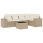 vidaXL Juego de sofás jardín con cojines 6 pzas ratán sintético beige vidaXL Juego de sofás jardín con cojines 6 pzas ratán sintético beige