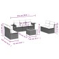 vidaXL Set de sofás de jardín 8 piezas y cojines ratán sintético negro vidaXL Set de sofás de jardín 8 piezas y cojines ratán sintético negro