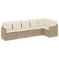 vidaXL Juego de sofás jardín con cojines 6 pzas ratán sintético beige vidaXL Juego de sofás jardín con cojines 6 pzas ratán sintético beige