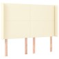 vidaXL Cama box spring colchón y LED cuero sintético crema 140x190 cm vidaXL Cama box spring colchón y LED cuero sintético crema 140x190 cm