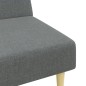 vidaXL Sofá cama de 2 plazas con taburete tela gris oscuro vidaXL Sofá cama de 2 plazas con taburete tela gris oscuro