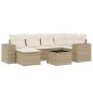 vidaXL Set sofás de jardín 7 piezas y cojines ratán sintético beige vidaXL Set sofás de jardín 7 piezas y cojines ratán sintético beige