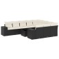 vidaXL Set de sofás de jardín 11 pzas y cojines ratán sintético negro vidaXL Set de sofás de jardín 11 pzas y cojines ratán sintético negro