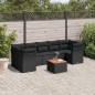 vidaXL Set de sofás de jardín 6 piezas y cojines ratán sintético negro vidaXL Set de sofás de jardín 6 piezas y cojines ratán sintético negro