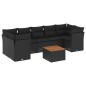 vidaXL Set de sofás de jardín 6 piezas y cojines ratán sintético negro vidaXL Set de sofás de jardín 6 piezas y cojines ratán sintético negro