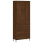 vidaXL Aparador alto madera contrachapada marrón roble 69,5x34x180 cm vidaXL Aparador alto madera contrachapada marrón roble 69,5x34x180 cm