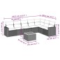 vidaXL Set de sofás de jardín 8 pzas y cojines ratán sintético gris vidaXL Set de sofás de jardín 8 pzas y cojines ratán sintético gris