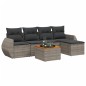 vidaXL Set de muebles de jardín 6 pzas y cojines ratán sintético gris vidaXL Set de muebles de jardín 6 pzas y cojines ratán sintético gris