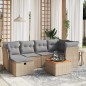 vidaXL Juego de sofás jardín con cojines beige mezcla 7 pzas ratán PE vidaXL Juego de sofás jardín con cojines beige mezcla 7 pzas ratán PE