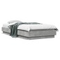 vidaXL Estructura de cama madera de ingeniería gris hormigón 90x200cm
