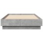 vidaXL Estructura de cama madera de ingeniería gris hormigón 90x200cm