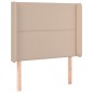 vidaXL Cama box spring colchón LED cuero sintético capuchino 80x200 cm