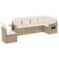 vidaXL Juego de sofás jardín con cojines 6 pzas ratán sintético beige vidaXL Juego de sofás jardín con cojines 6 pzas ratán sintético beige