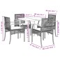 vidaXL Set comedor de jardín 5 piezas con cojines ratán sintético gris vidaXL Set comedor de jardín 5 piezas con cojines ratán sintético gris