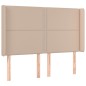 vidaXL Cama box spring colchón LED cuero sintético capuchino 140x190cm vidaXL Cama box spring colchón LED cuero sintético capuchino 140x190cm