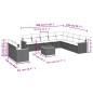 vidaXL Set de sofás de jardín 11pzas con cojines ratán sintético beige vidaXL Set de sofás de jardín 11pzas con cojines ratán sintético beige