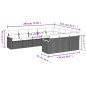 vidaXL Set de sofás de jardín 10 pzas cojines ratán sintético negro vidaXL Set de sofás de jardín 10 pzas cojines ratán sintético negro