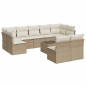 vidaXL Juego de sofás jardín con cojines beige 10 pzas ratán sintético vidaXL Juego de sofás jardín con cojines beige 10 pzas ratán sintético
