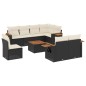 vidaXL Set de sofás de jardín 8 piezas y cojines ratán sintético negro vidaXL Set de sofás de jardín 8 piezas y cojines ratán sintético negro