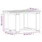 vidaXL Juego de muebles de jardín 3 pzas madera maciza de pino blanco vidaXL Juego de muebles de jardín 3 pzas madera maciza de pino blanco