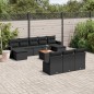 vidaXL Set de sofás de jardín 11 pzas y cojines ratán sintético negro vidaXL Set de sofás de jardín 11 pzas y cojines ratán sintético negro