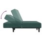 vidaXL Sofá cama de 2 plazas con taburete terciopelo verde oscuro vidaXL Sofá cama de 2 plazas con taburete terciopelo verde oscuro