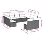 vidaXL Set de sofás de jardín 11 pzas y cojines ratán sintético gris