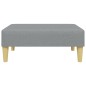 vidaXL Sofá cama de 2 plazas con taburete tela gris claro vidaXL Sofá cama de 2 plazas con taburete tela gris claro