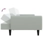 vidaXL Sofá cama de 2 plazas con taburete terciopelo gris claro vidaXL Sofá cama de 2 plazas con taburete terciopelo gris claro