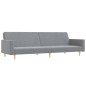 vidaXL Sofá cama de 2 plazas con taburete tela gris claro vidaXL Sofá cama de 2 plazas con taburete tela gris claro