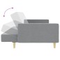 vidaXL Sofá cama de 2 plazas con taburete tela gris claro vidaXL Sofá cama de 2 plazas con taburete tela gris claro