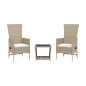 vidaXL Set comedor de jardín 3 pzas con cojines ratán sintético beige vidaXL Set comedor de jardín 3 pzas con cojines ratán sintético beige