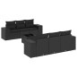 vidaXL Set de comedor de jardín 7 pzas y cojines ratán sintético negro vidaXL Set de comedor de jardín 7 pzas y cojines ratán sintético negro