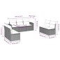 vidaXL Set de sofás de jardín 7 piezas con cojines ratán PE gris vidaXL Set de sofás de jardín 7 piezas con cojines ratán PE gris