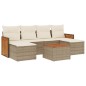 vidaXL Set sofás de jardín 7 piezas y cojines ratán sintético beige vidaXL Set sofás de jardín 7 piezas y cojines ratán sintético beige