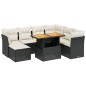 vidaXL Set de sofás de jardín 8 piezas y cojines ratán sintético negro vidaXL Set de sofás de jardín 8 piezas y cojines ratán sintético negro