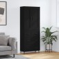 vidaXL Aparador alto madera contrachapada negro 69,5x34x180 cm vidaXL Aparador alto madera contrachapada negro 69,5x34x180 cm