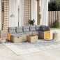vidaXL Juego de sofás jardín con cojines beige mezcla 8 pzas ratán PE vidaXL Juego de sofás jardín con cojines beige mezcla 8 pzas ratán PE