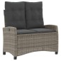 vidaXL Juego de comedor jardín 2 pzas con cojines ratán sintético gris vidaXL Juego de comedor jardín 2 pzas con cojines ratán sintético gris
