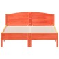 vidaXL Estructura cama con cabecero madera pino marrón cera 120x200 cm